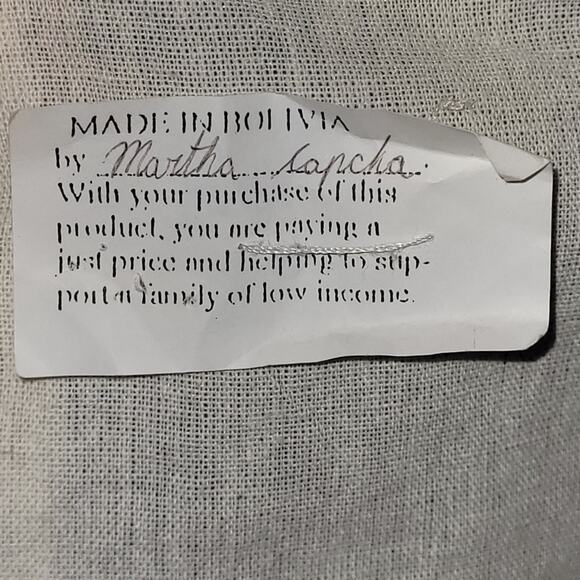 Vintage Arpillera Handmade Bolivia Wall Hanging 3D Folk Art Applique Tapestry - Picture 6 of 7